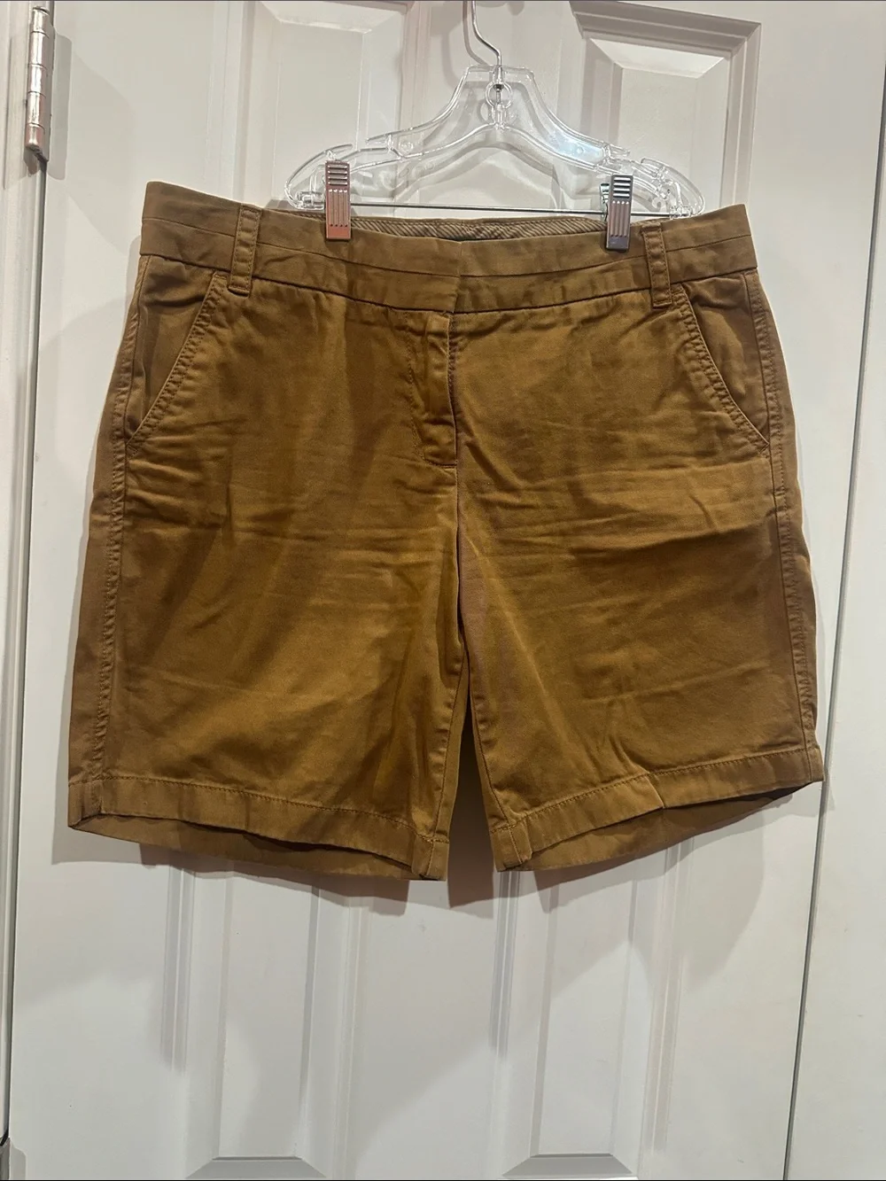 NEW J. Crew Tan Cotton Chino Bermuda Shorts size 10
